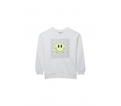 SOMEONE : sweater met smileyprint