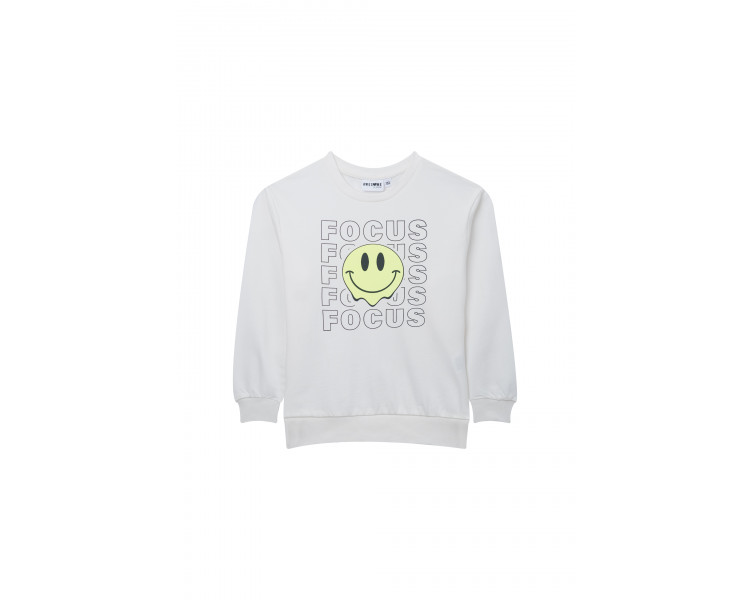 SOMEONE : sweater met smileyprint