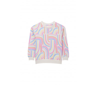 SOMEONE : Sweater met pastelkleurige all over prin
