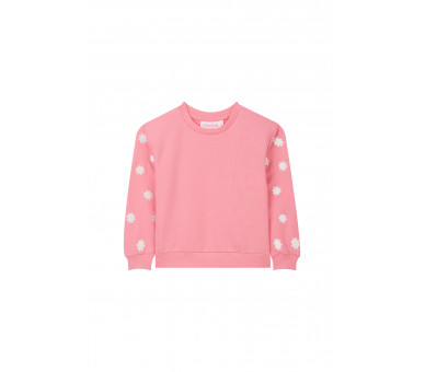 SOMEONE : Sweater met bloemenborduurwerk op mouwen
