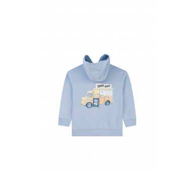 SOMEONE : Hoodie met digitale taco foodtruck-print