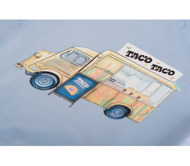 SOMEONE : Hoodie met digitale taco foodtruck-print
