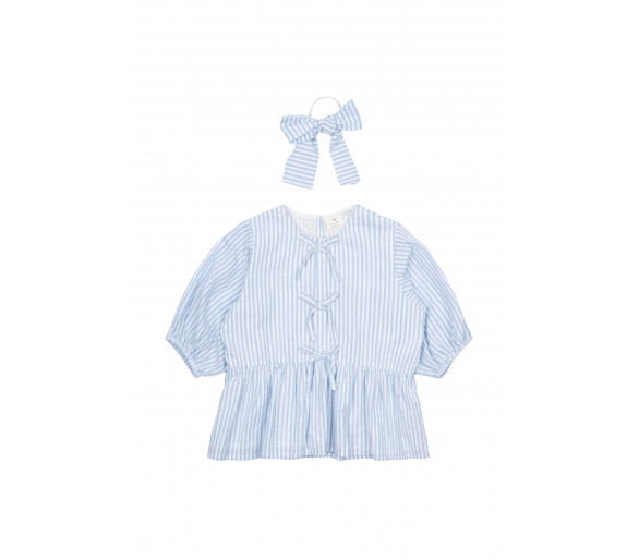 THE NEW : S_S Tee White Swan Striped