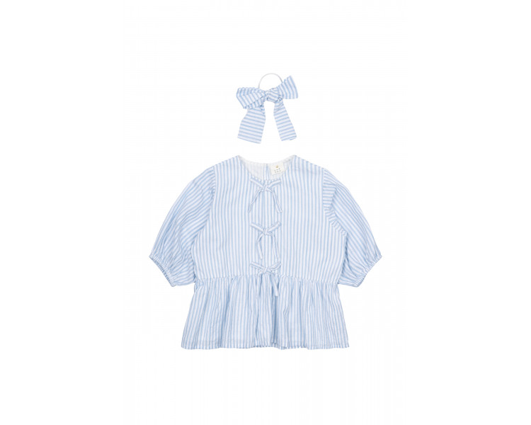 THE NEW : S_S Tee White Swan Striped