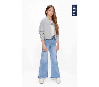 RETOUR : BROEK bleached blue denim