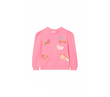 SOMEONE : Sweater met gepofte schouders en paillet