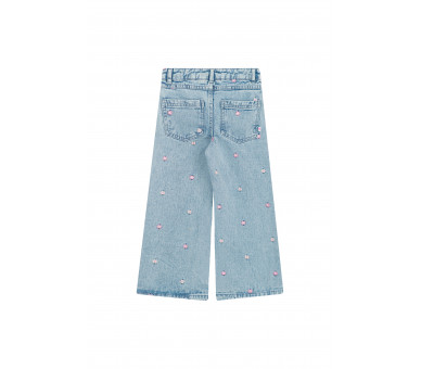 SOMEONE : Broek met bloemenborduurwerk