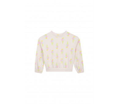 MINI REBELS : sweater met all-over ijsjesprint