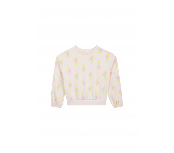 MINI REBELS : sweater met all-over ijsjesprint