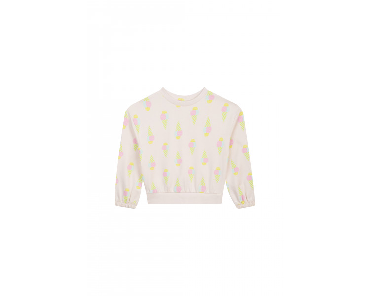MINI REBELS : sweater met all-over ijsjesprint