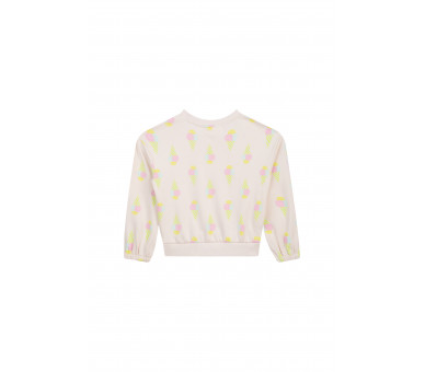 MINI REBELS : sweater met all-over ijsjesprint
