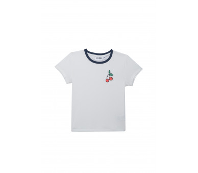 SOMEONE : T-shirt met kersenborduursel