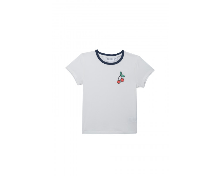 SOMEONE : T-shirt met kersenborduursel