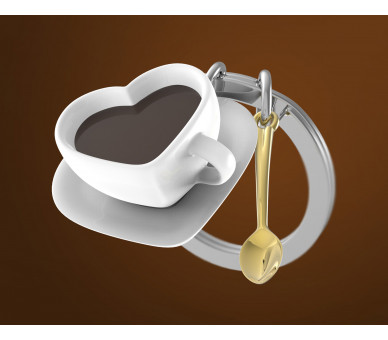 Porte-clés Metalmorphose amateur de café