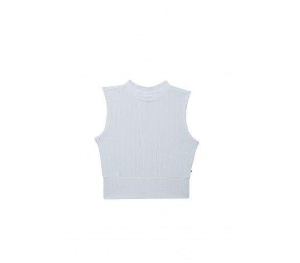 SOMEONE : Cropped top met klein opstaand kraagje
