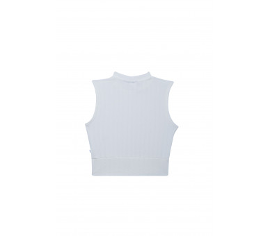 SOMEONE : Cropped top met klein opstaand kraagje