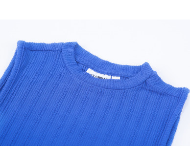 SOMEONE : Cropped top met klein opstaand kraagje