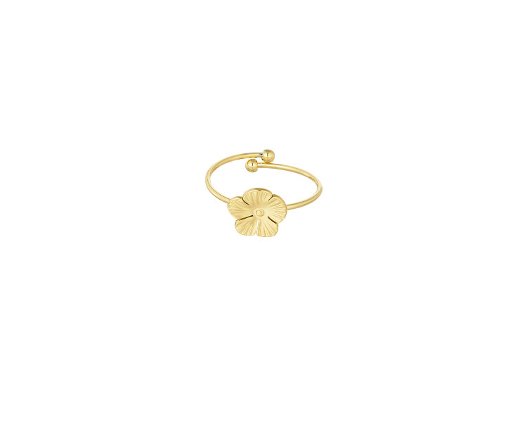 Ring met schattige bloem - Goud kleur Ring met schattige bloem - Goud kleur