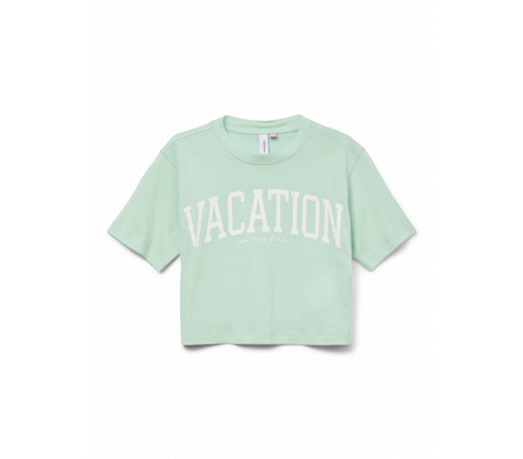 VERO MODA GIRLS : Cropped t-shirt in Light Green