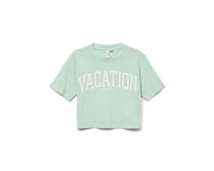 VERO MODA GIRLS : Cropped t-shirt in Light Green