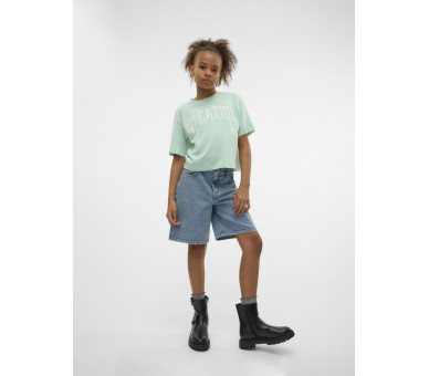 VERO MODA GIRLS : Cropped t-shirt in Light Green