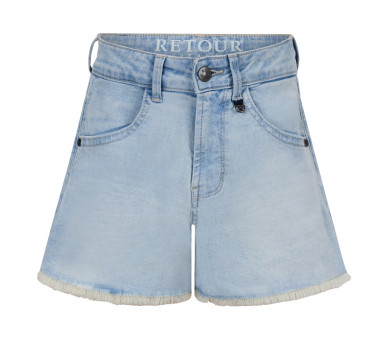 RETOUR : SHORT bleached blue denim