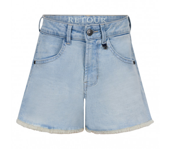 RETOUR : SHORT bleached blue denim