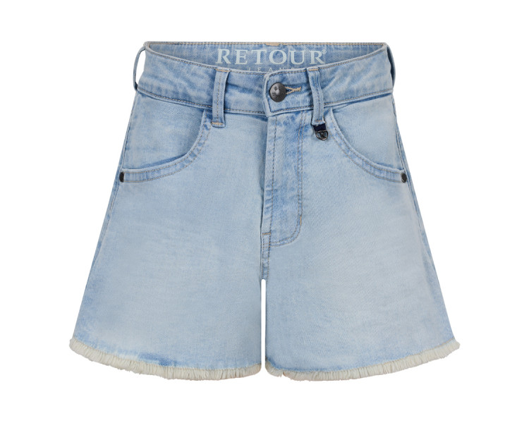 RETOUR : SHORT bleached blue denim