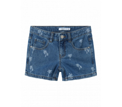NAME IT : Leuk jeansshortje met palmboompjes