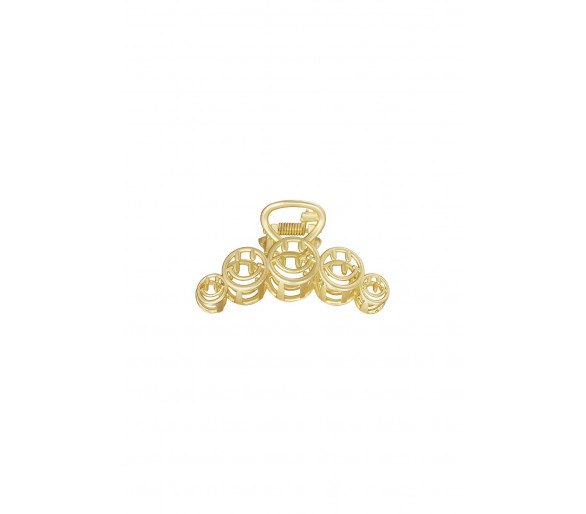 haarclip Smiley Vintage Goud kleur Metaal