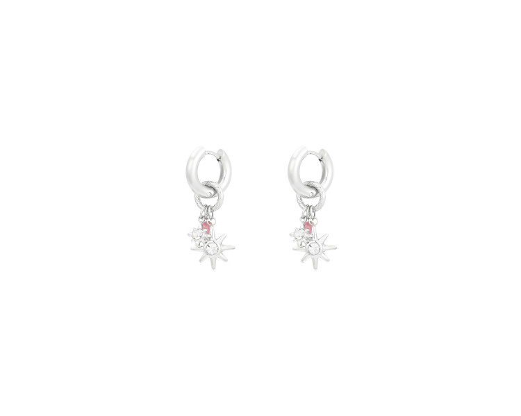 Oorbellen pink starlight Zilver Oorbellen pink starlight Zilver