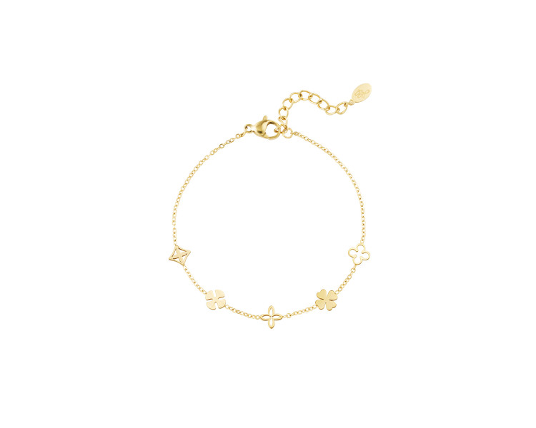 Armband vijf bedels Goud Armband vijf bedels Goud
