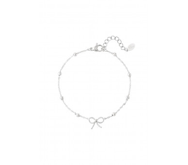 Armband met strikje basic Zilver