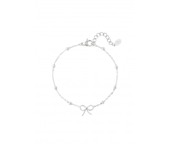 Armband met strikje basic Zilver
