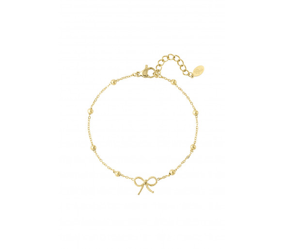 Armband met strikje basic basic Goud
