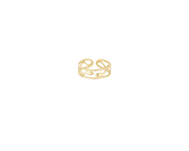 Ring met slangetje in goud Ring met slangetje in goud