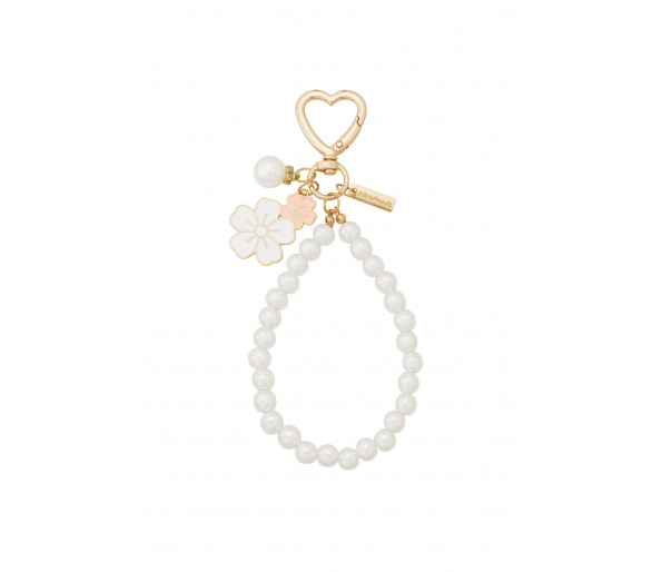 Handmade Flower Pendant Parels - Wit