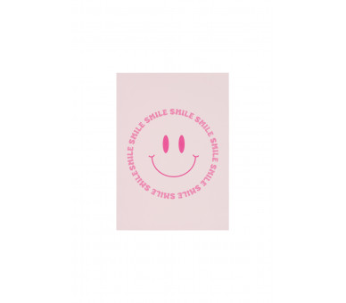 Smile smiley kaart - Roze