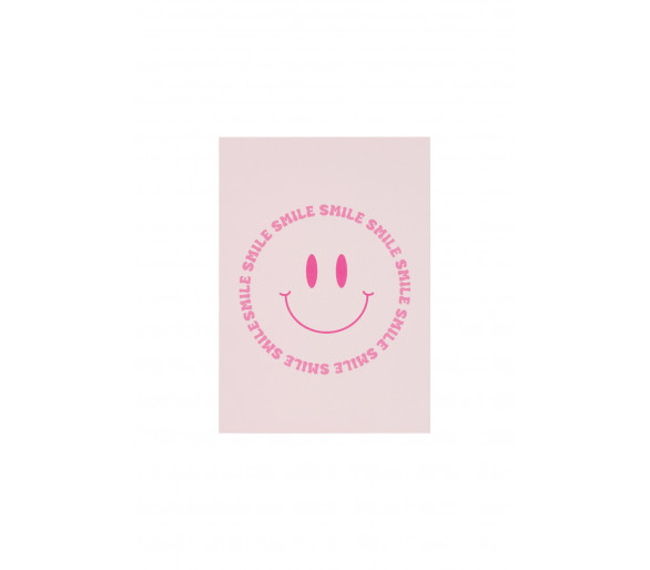 Smile smiley kaart - Roze