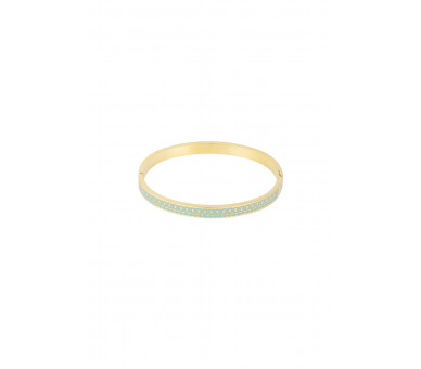 Gouden armband met blauwe inleg