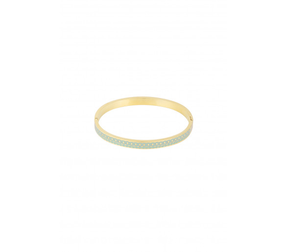 Gouden armband met blauwe inleg