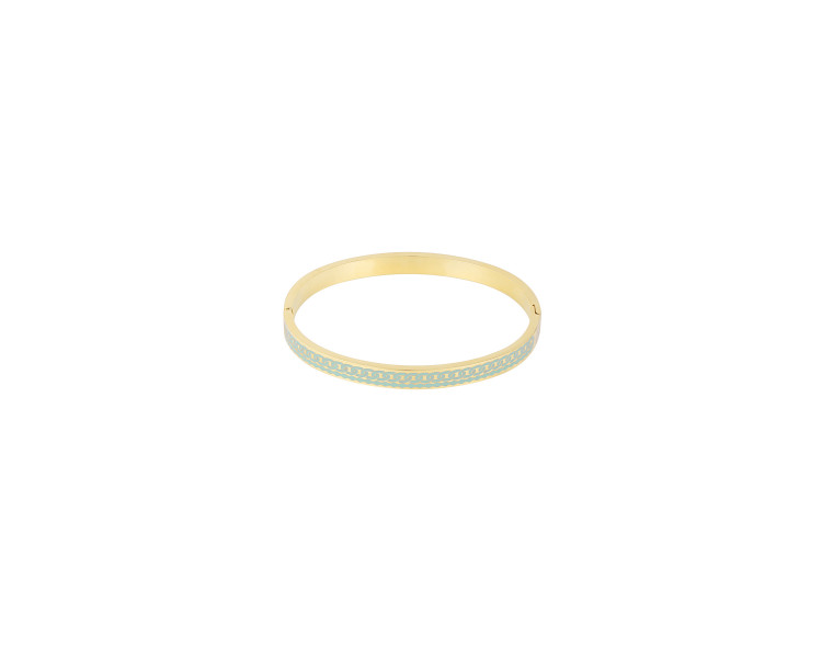 Gouden armband met blauwe inleg Gouden armband met blauwe inleg