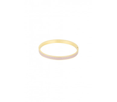 Gouden armband met lilac inleg