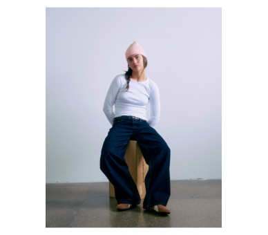 GRUNT : Lage taille wijde jeans