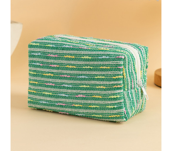 Colorful Striped Makeup Bag