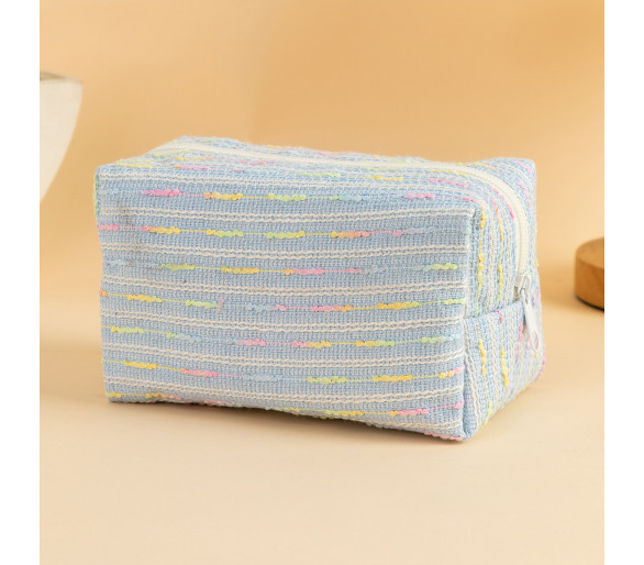 Colorful Striped Makeup Bag