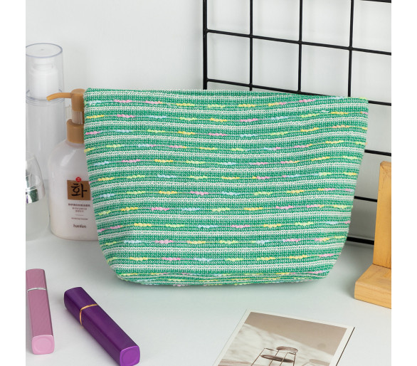 Colorful Striped Makeup Bag