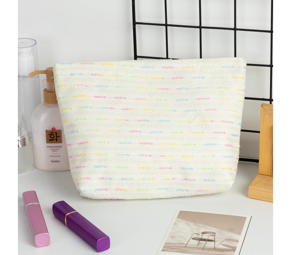 Colorful Striped Makeup Bag