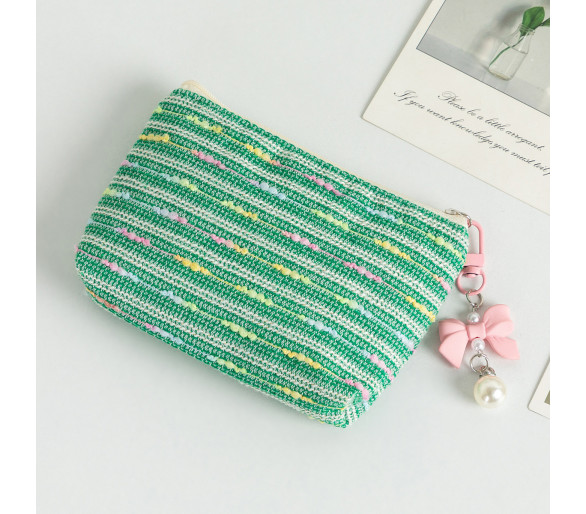Colorful Striped Makeup Bag