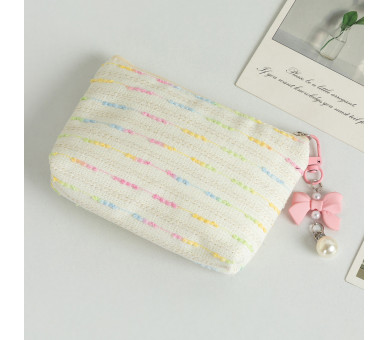 Colorful Striped Makeup Bag